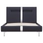 vidaXL Estructura de cama con LED cuero sintético negro 90x200 cm vidaXL Estructura de cama con LED cuero sintético negro 90x200 cm