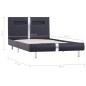 vidaXL Estructura de cama con LED cuero sintético negro 90x200 cm vidaXL Estructura de cama con LED cuero sintético negro 90x200 cm