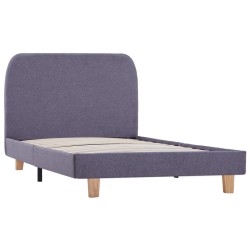 vidaXL Estructura de cama de tela gris claro 90x200 cm