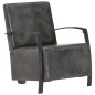 vidaXL Sillón de cuero auténtico gris envejecido vidaXL Sillón de cuero auténtico gris envejecido