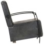 vidaXL Sillón de cuero auténtico gris envejecido vidaXL Sillón de cuero auténtico gris envejecido