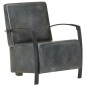 vidaXL Sillón de cuero auténtico gris envejecido vidaXL Sillón de cuero auténtico gris envejecido