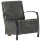 vidaXL Sillón de cuero auténtico gris envejecido vidaXL Sillón de cuero auténtico gris envejecido