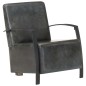 vidaXL Sillón de cuero auténtico gris envejecido vidaXL Sillón de cuero auténtico gris envejecido