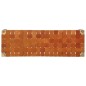 vidaXL Banco de cuero auténtico marrón y madera de mango maciza 110 cm vidaXL Banco de cuero auténtico marrón y madera de mango maciza 110 cm