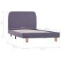 vidaXL Estructura de cama de tela gris claro 90x200 cm vidaXL Estructura de cama de tela gris claro 90x200 cm