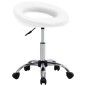 vidaXL Silla de trabajo con ruedas cuero sintético blanco vidaXL Silla de trabajo con ruedas cuero sintético blanco