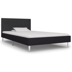 vidaXL Estructura de cama de tela negro 90x200 cm