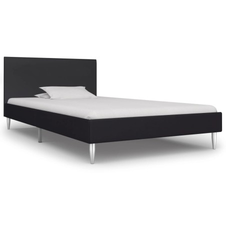 vidaXL Estructura de cama de tela negro 90x200 cm