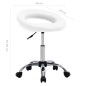 vidaXL Silla de trabajo con ruedas cuero sintético blanco vidaXL Silla de trabajo con ruedas cuero sintético blanco