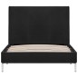 vidaXL Estructura de cama de tela negro 90x200 cm vidaXL Estructura de cama de tela negro 90x200 cm