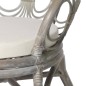 vidaXL Silla de comedor con cojín ratán natural gris y lino