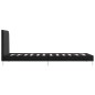 vidaXL Estructura de cama de tela negro 90x200 cm vidaXL Estructura de cama de tela negro 90x200 cm