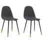 vidaXL Sillas de comedor 2 unidades tela gris oscuro