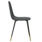 vidaXL Sillas de comedor 2 unidades tela gris oscuro