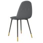 vidaXL Sillas de comedor 2 unidades tela gris oscuro