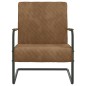vidaXL Silla voladiza de terciopelo marrón vidaXL Silla voladiza de terciopelo marrón