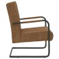 vidaXL Silla voladiza de terciopelo marrón vidaXL Silla voladiza de terciopelo marrón