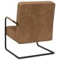 vidaXL Silla voladiza de terciopelo marrón vidaXL Silla voladiza de terciopelo marrón