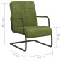 vidaXL Silla voladiza de terciopelo verde claro vidaXL Silla voladiza de terciopelo verde claro