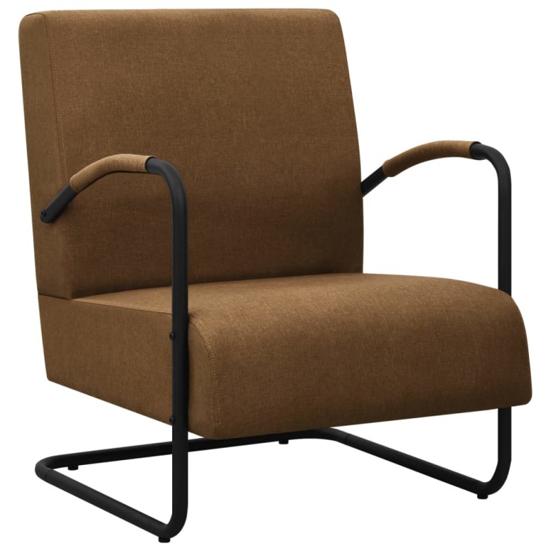 vidaXL Sillón de tela marrón vidaXL Sillón de tela marrón