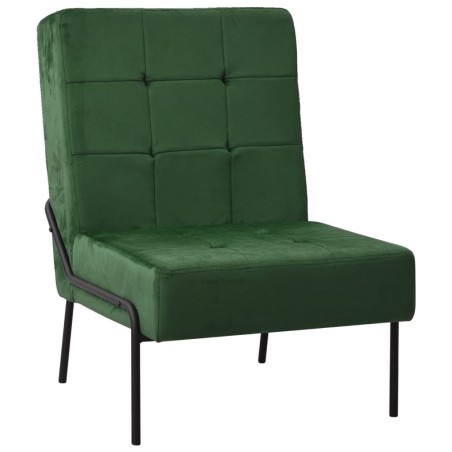 vidaXL Silla de relajación de terciopelo verde oscuro 65x79x87 cm