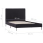 vidaXL Estructura de cama de tela negro 90x200 cm vidaXL Estructura de cama de tela negro 90x200 cm