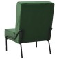 vidaXL Silla de relajación de terciopelo verde oscuro 65x79x87 cm