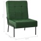 vidaXL Silla de relajación de terciopelo verde oscuro 65x79x87 cm