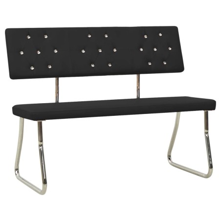 vidaXL Banco de cuero sintético 110 cm negro