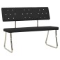 vidaXL Banco de cuero sintético 110 cm negro