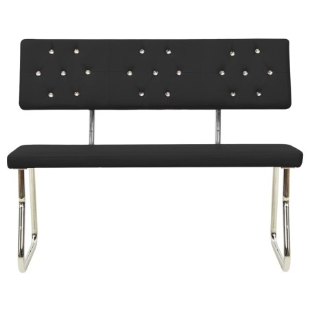 vidaXL Banco de cuero sintético 110 cm negro
