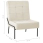 vidaXL Silla de relajación de terciopelo crema blanca 65x79x87 cm vidaXL Silla de relajación de terciopelo crema blanca 65x79x87 cm