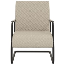 vidaXL Silla voladiza cuero sintético gris claro