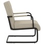 vidaXL Silla voladiza cuero sintético gris claro vidaXL Silla voladiza cuero sintético gris claro