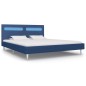 vidaXL Estructura de cama con LED tela azul 160x200 cm vidaXL Estructura de cama con LED tela azul 160x200 cm
