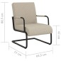 vidaXL Silla voladiza cuero sintético gris claro vidaXL Silla voladiza cuero sintético gris claro