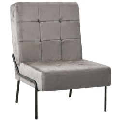 vidaXL Silla de relajación de terciopelo gris claro 65x79x87 cm