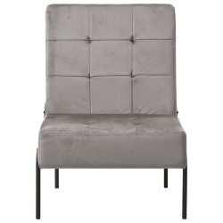 vidaXL Silla de relajación de terciopelo gris claro 65x79x87 cm