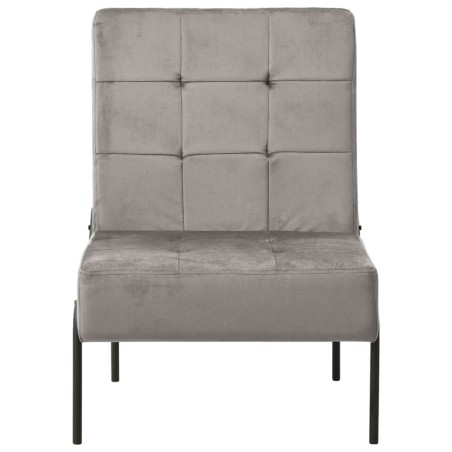 vidaXL Silla de relajación de terciopelo gris claro 65x79x87 cm