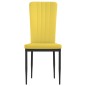 vidaXL Sillas de comedor 4 uds terciopelo amarillo mostaza vidaXL Sillas de comedor 4 uds terciopelo amarillo mostaza