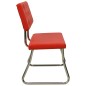 vidaXL Banco de cuero sintético rojo 110 cm vidaXL Banco de cuero sintético rojo 110 cm