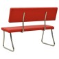 vidaXL Banco de cuero sintético rojo 110 cm vidaXL Banco de cuero sintético rojo 110 cm