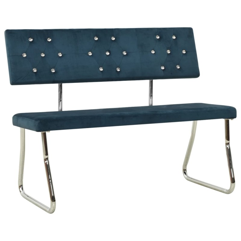 vidaXL Banco de terciopelo azul 110 cm
