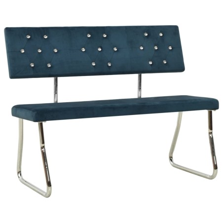 vidaXL Banco de terciopelo azul 110 cm