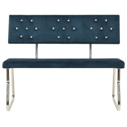 vidaXL Banco de terciopelo azul 110 cm