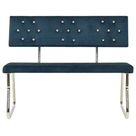 vidaXL Banco de terciopelo azul 110 cm