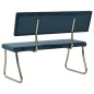 vidaXL Banco de terciopelo azul 110 cm