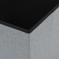 vidaXL Taburetes almacenaje plegables 2 uds lino sintético gris claro vidaXL Taburetes almacenaje plegables 2 uds lino sintético gris claro