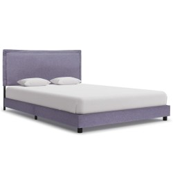vidaXL Estructura de cama de tela gris claro 140x200 cm